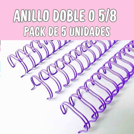 ANILLO METALICO LILA PARA ARGOLLAR 5/8 (16MM) 5PCS