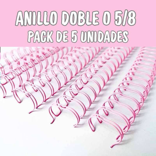 ANILLO METALICO ROSA PARA ARGOLLAR 5/8 (16MM) 5PCS
