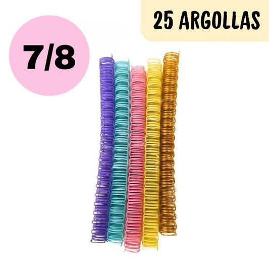 ANILLO METALICO DE COLORES PARA ARGOLLAR 7/8 (22MM) (25 PCS)