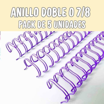 ANILLO METALICO LILA PARA ARGOLLAR 7/8 (22MM) 5PCS