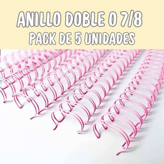 ANILLO METALICO ROSA PARA ARGOLLAR 7/8 (22MM) 5PCS