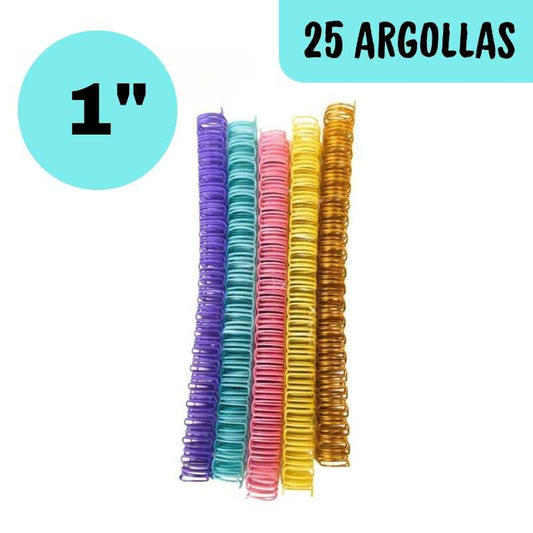 ANILLO METALICO DE COLORES PARA ARGOLLAR 1" (25MM) 25 PCS