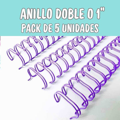 ANILLO METALICO LILA PARA ARGOLLAR 1" (25MM) 5PCS