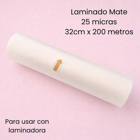 PLASTICO PARA LAMINAR MATE 32CM X 200 METROS (25 MICRAS)