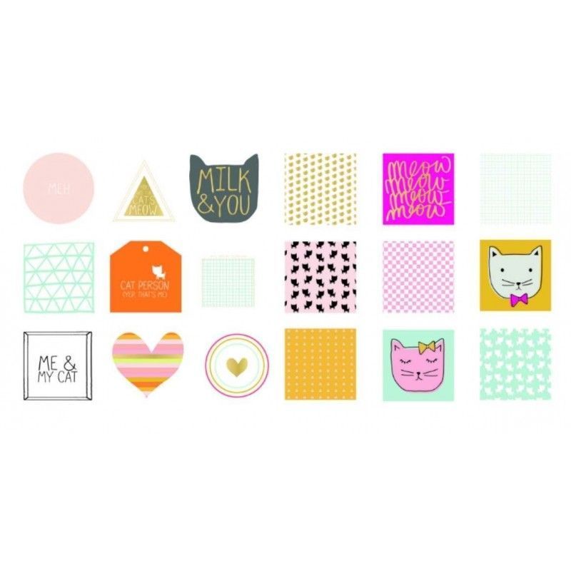 TARJETAS JOURNAL GATOS (18 PCS)