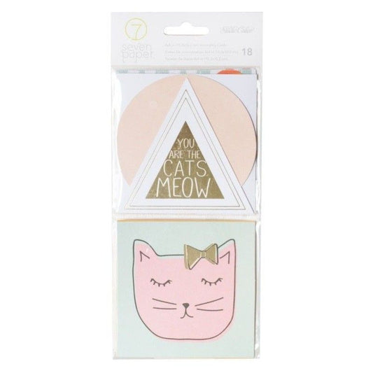 TARJETAS JOURNAL GATOS (18 PCS)