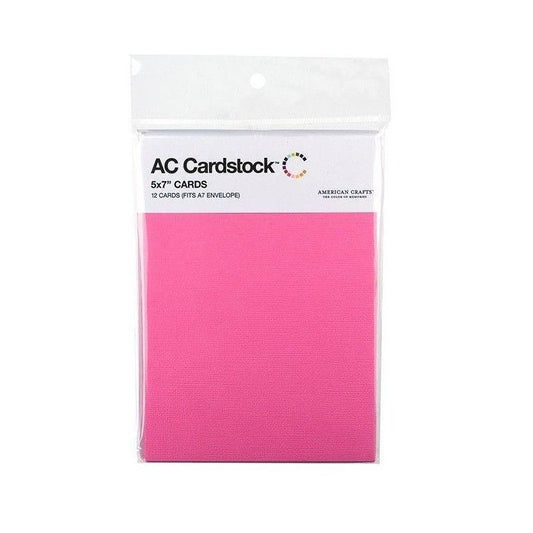 TARJETAS CARDSCTOCK FUCSIA  12,7 x 17,78cm (12 PCS)