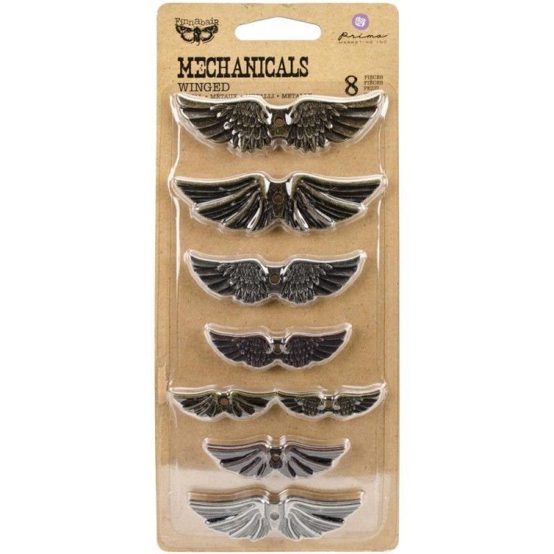 ADORNOS METALICOS ALAS FINNABAIR (8 PCS)