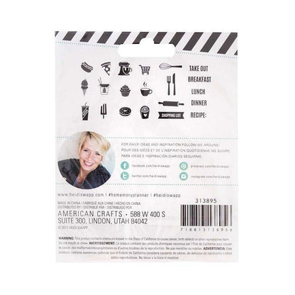 SELLO MEMORY PLANNER COMIDA HEIDI SWAPP (21 PCS)