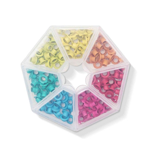 EYELETS BRILLANTES CON CAJA DE ALMACENAMIENTO (141 PCS)