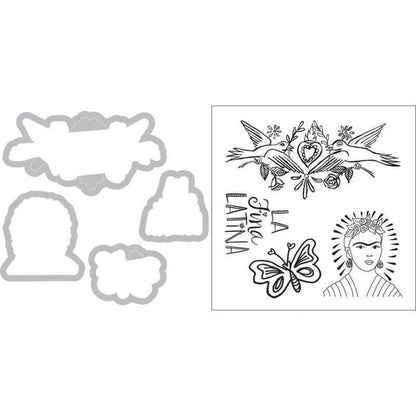 TROQUEL Y SELLO LA FINA LATINA SIZZIX