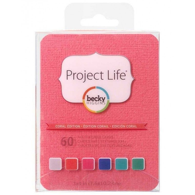 TARJETAS PROJECT LIFE EDICION CORAL 7.6cm x 10.2cm (60 PCS)