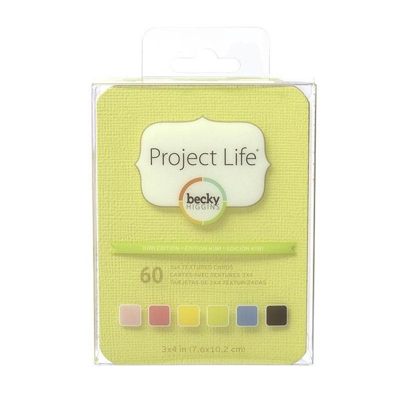 TARJETAS PROJECT LIFE EDICION KIWI 7.6cm x 10.2cm (60 PCS)