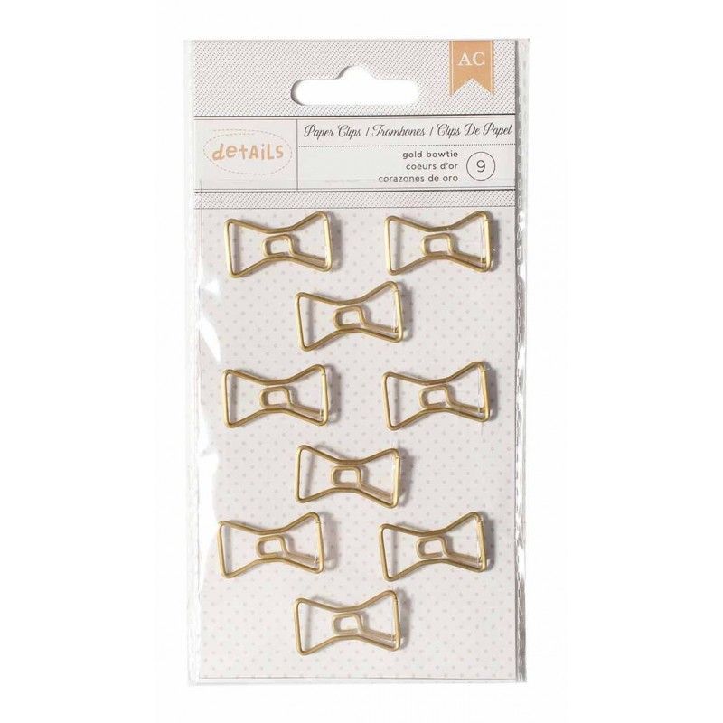 CLIPS DE MOÑOS DORADOS (9 PCS)