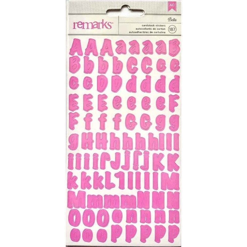 STICKER ABECEDARIO ROSA  (187 PCS)