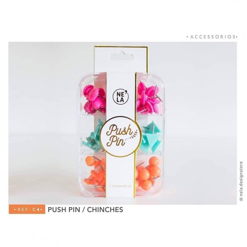 SET DE CHINCHES PUSH PIN (90 PCS)