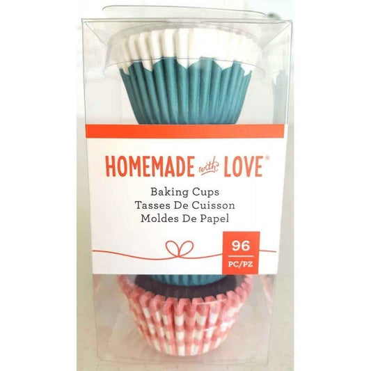 MINI MOLDES DE PAPEL PARA CUPCAKE HOMEMADE WITH LOVE (96 piezas)