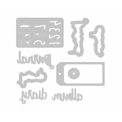 TROQUEL FRASES PARA DIARIO CARROTCAKE (9 PCS)