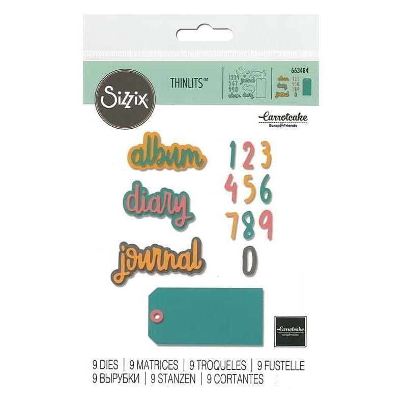 TROQUEL FRASES PARA DIARIO CARROTCAKE (9 PCS)