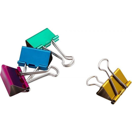 BINDER CLIPS LARGOS METALICOS PARA ENCUADERNAR (4 PCS)