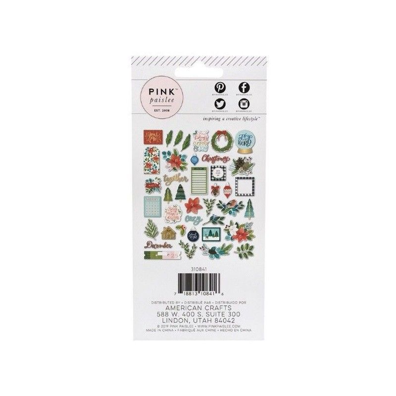 DIE CUTS EPHEMERA TOGETHER FOR CHRISTMAS (40 PCS)