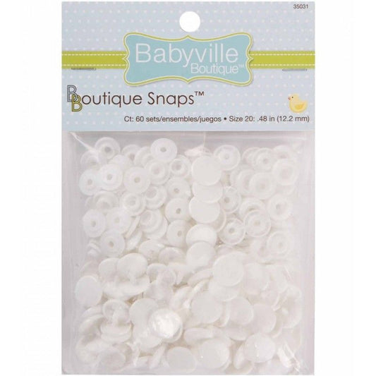 SNAPS BLANCOS PARA MAQUINA BABYVILLE BOUTIQUE