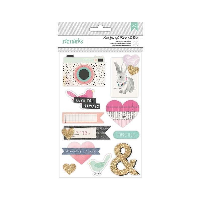 STICKERS LOVE YOU ALWAYS 3D (11 PCS) MAGGIE HOLMES