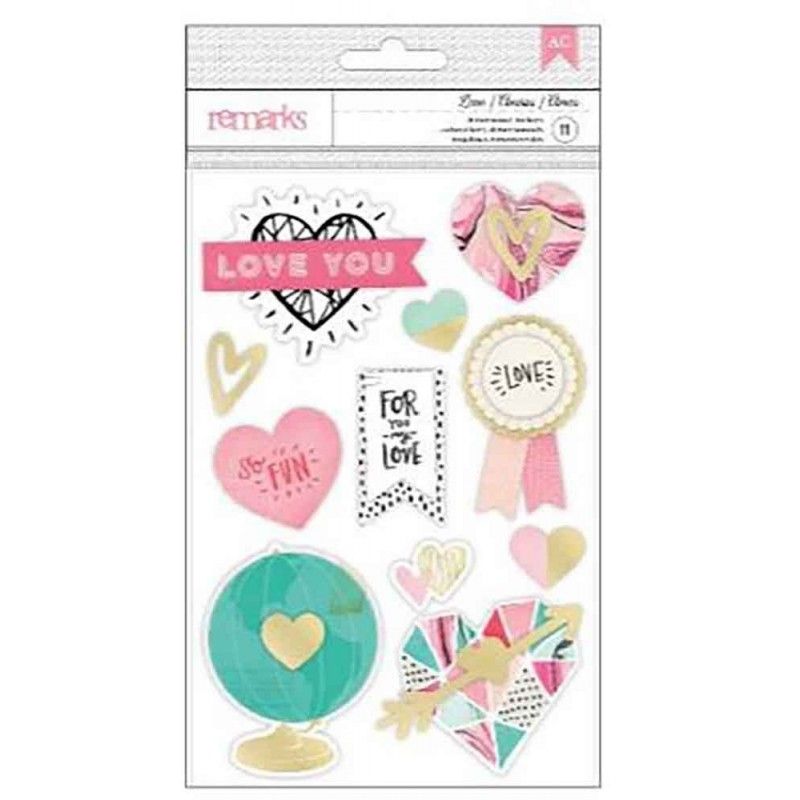 STICKERS 3D LOVE (11 PCS)