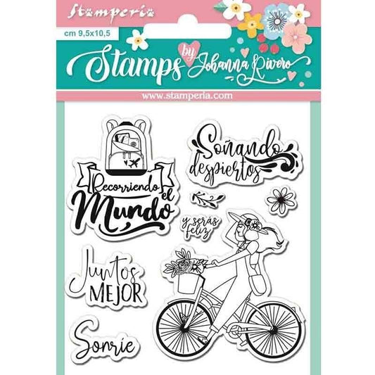 SELLO AIRES DE LIBERTAD BICICLETA (8 PCS) JOHANNA RIVERO