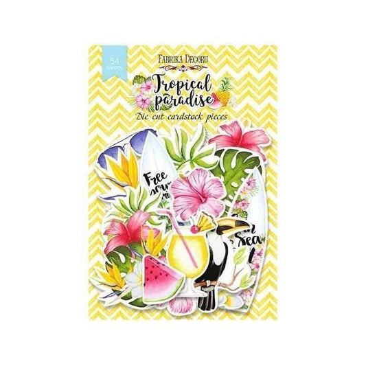 SET DIE CUTS TROPICAL PARADISE (54 PCS)