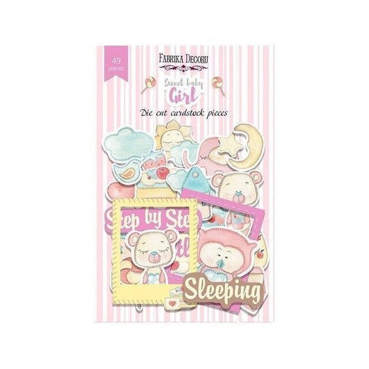 SET TROQUELADOS SWEET BABY GIRL (49 PCS)