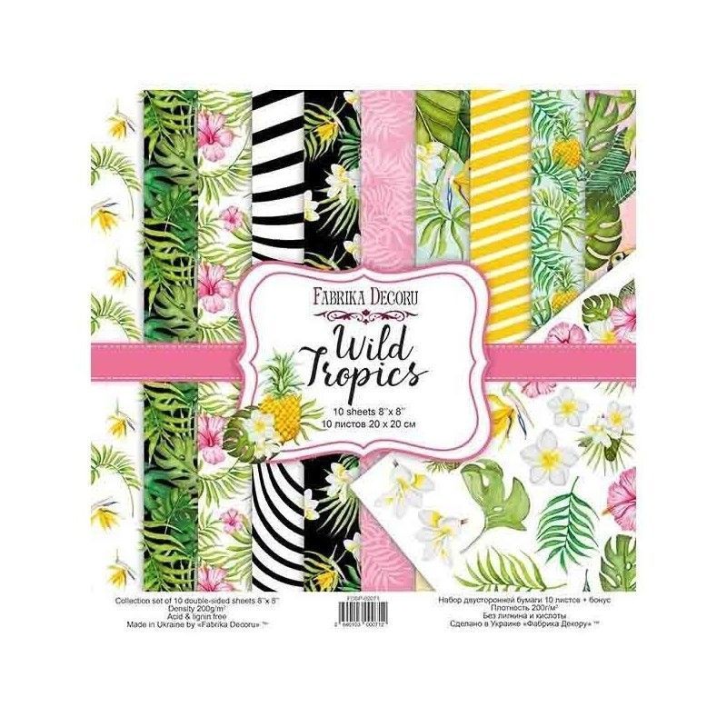 PAPEL  WILD TROPICS FABRIKA DECORU 20 cm x 20 cm (10 PCS)