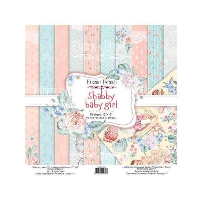 PAPEL SET SHABBY GARDEN 30.5 cm x 30.5 cm (10 PCS)