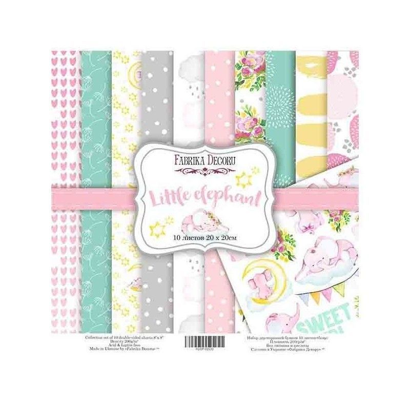 PAPEL SET MY LITTLE ELEPHANT  20 cm x 20 cm (10 PCS)