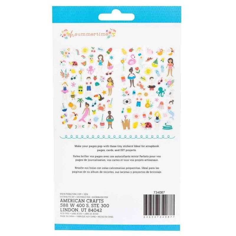 MINI STICKERS SUMMER TIME PEBBLES (94 PCS)