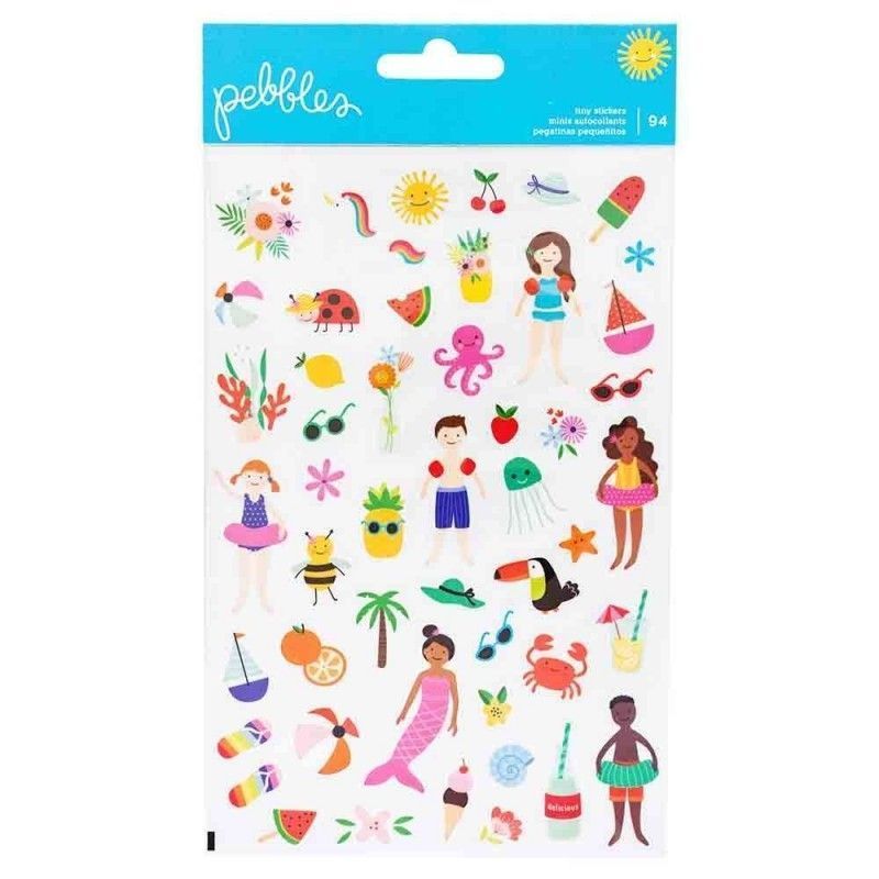 MINI STICKERS SUMMER TIME PEBBLES (94 PCS)