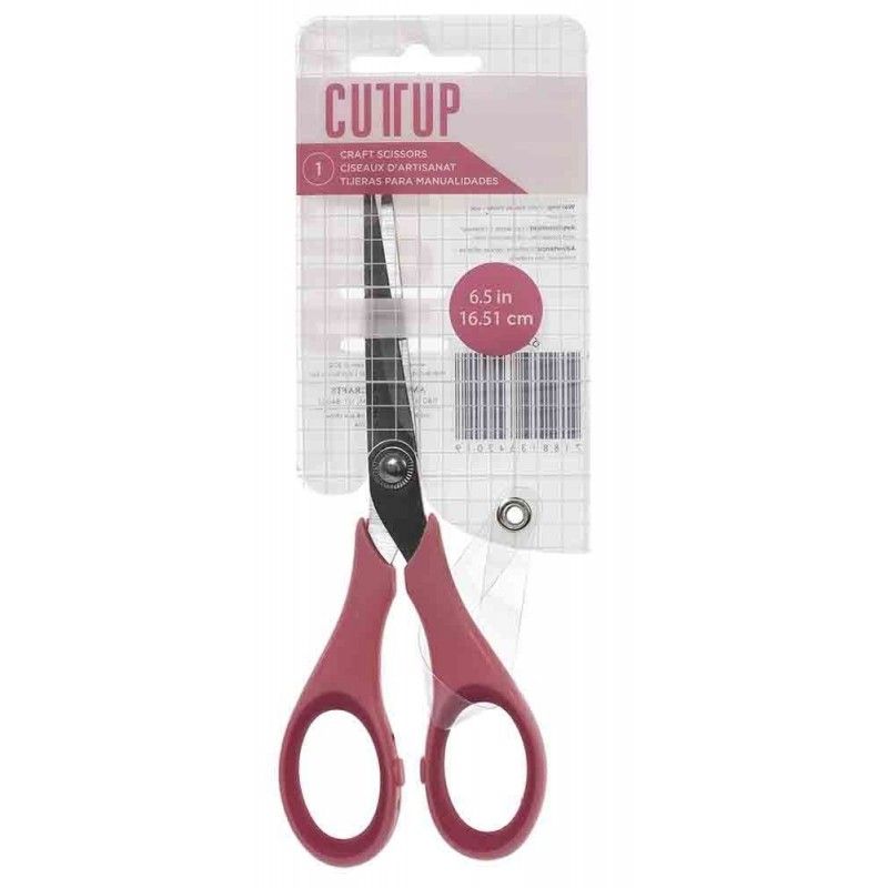TIJERAS MEDIANAS CUTUP ROSADAS 16.5 CM