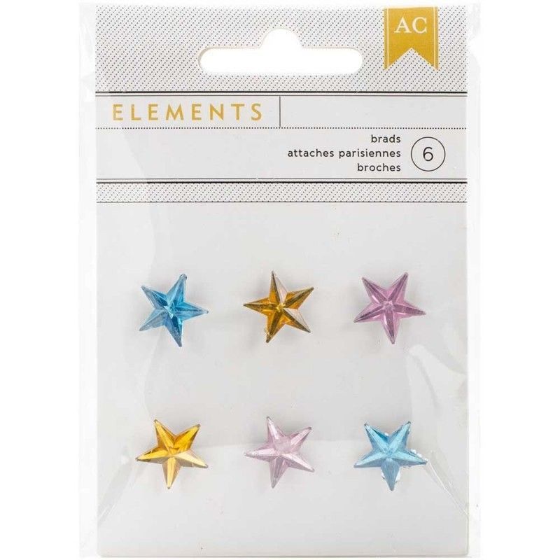 BRADS DE ESTRELLAS (6PCS)