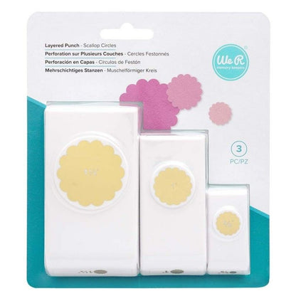 SET DE 3 PERFORADORAS DE CIRCULO FESTONEADO