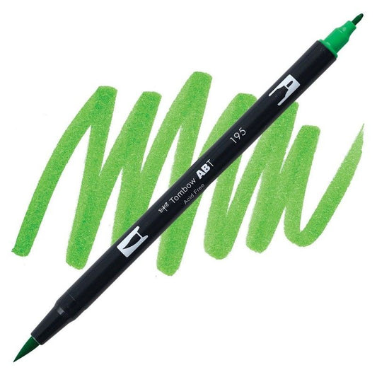 TOMBOW DUAL BRUSH PEN 195 LIGHT GREEN