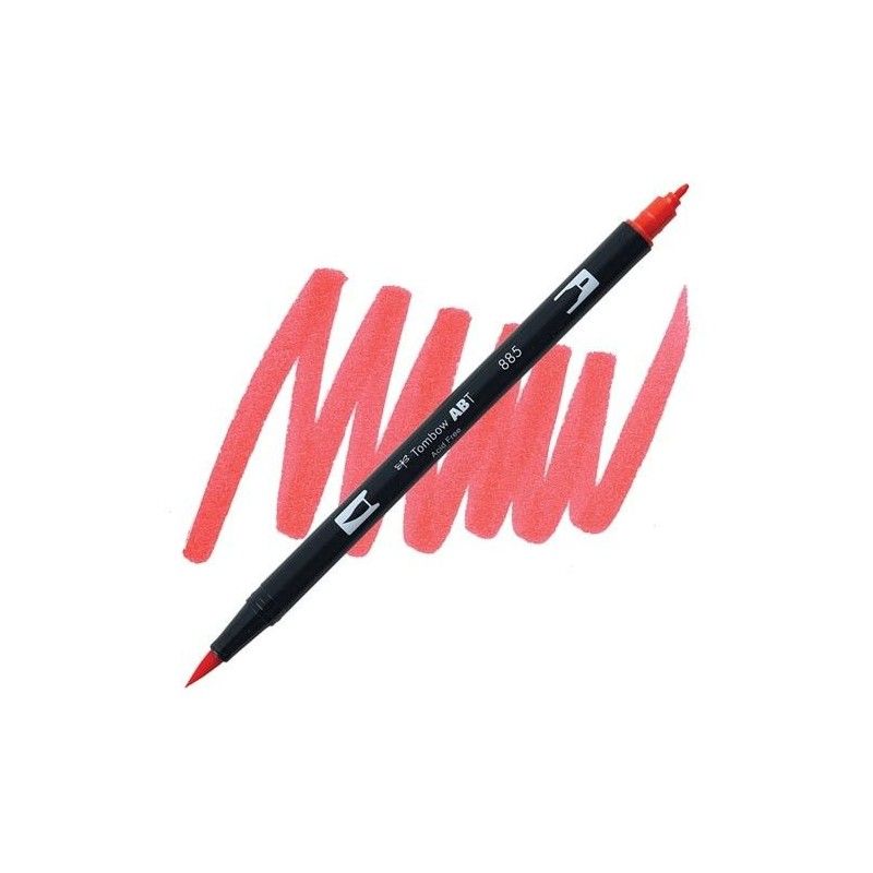TOMBOW DUAL BRUSH PEN 885 WARN RED