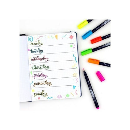 MARCADOR FUDENOSUKE ROJO NEON PUNTA DURA 94 TOMBOW