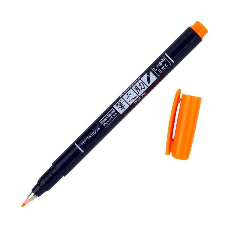 MARCADOR FUDENOSUKE NARANJA NEON PUNTA DURA 93 TOMBOW