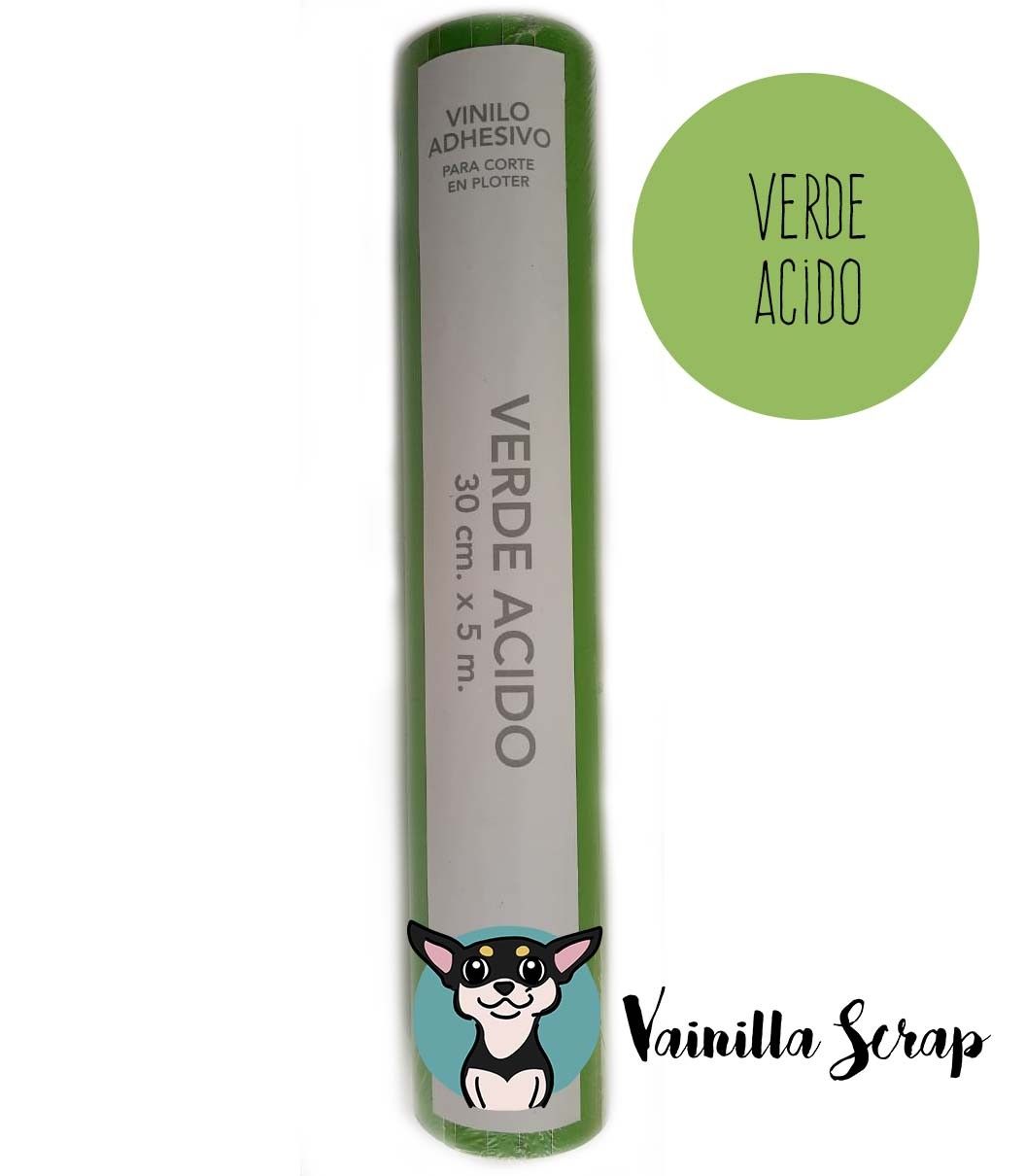 VINILO VERDE ACIDO DE 30cm x 5 mts