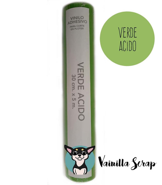 VINILO VERDE ACIDO DE 30cm x 5 mts