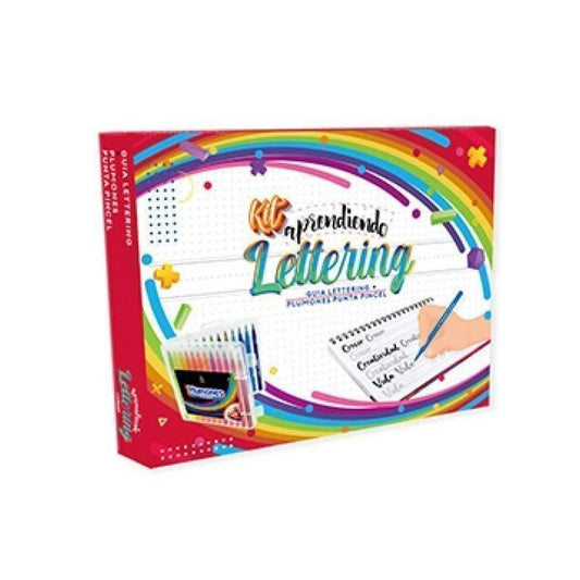 KIT APRENDIENDO LETTERING X 24 COLORES  ARTISAN