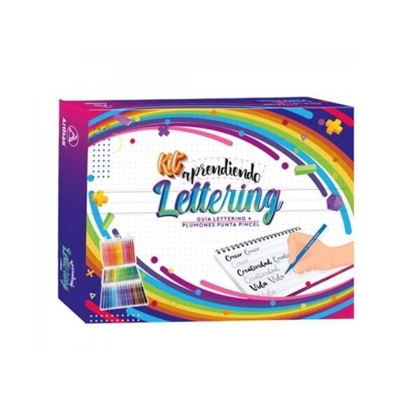 KIT APRENDIENDO LETTERING X 48 COLORES  ARTISAN