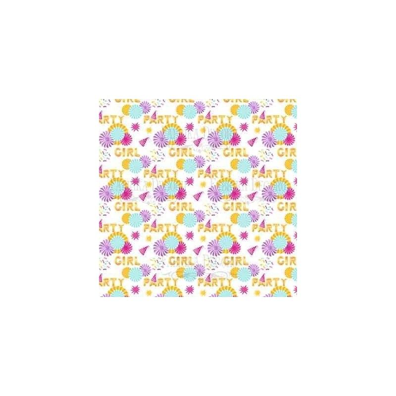 SET DE PAPELES PARTY GIRL 20 X 20 CM (DOBLE CARA)