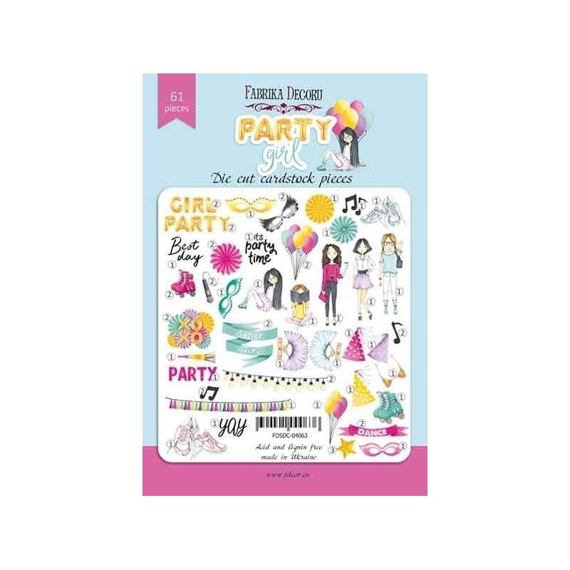 DIE CUTS PARTY GIRL 61 PCS