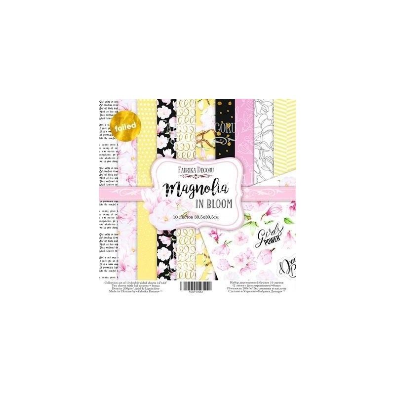 SET DE PAPELES MAGNOLIA IN BLOOM 30.5 X 30.5 CM (DOBLE CARA)